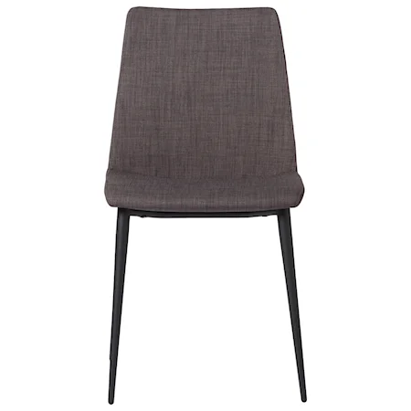 Charlie Upholstered Side Chair with Steel Legs